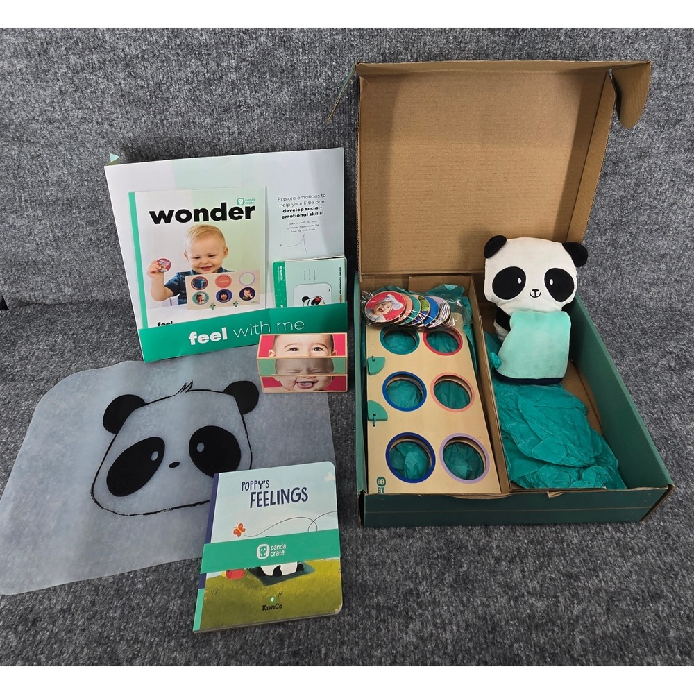 KiwiCo Panda Crate "Feel With Me" Toddler 18-24M Green Emotional Learning NEW
